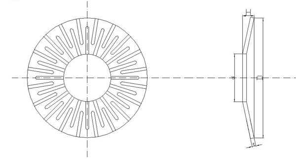 Double-slotted disc spring